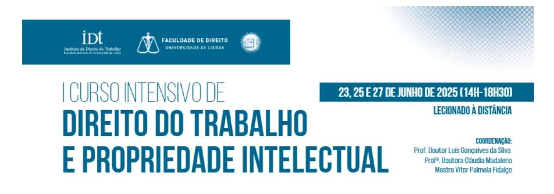 I Curso Intensivo de Direito do Trabalho e Propriedade Intelectual