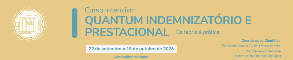 I Curso Intensivo: Quantum Indemnizatório e Prestacional