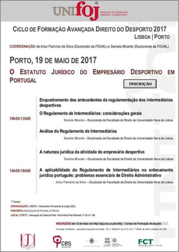 cartaz formacao avancada unifoj direito desporto 28-04-2017